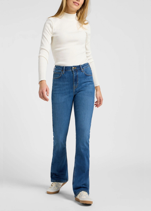 Damskie Spodnie Dzinsowe Lee Breese Boot Deep In - 112370942