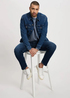 Cross Jeans Knitwear C Neck Blue Melange - 34266-200 Cross Jeans Knitwear C Neck Blue Melange - 34266-200