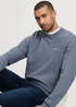 Cross Jeans Knitwear C Neck Blue Melange - 34266-200 Cross Jeans Knitwear C Neck Blue Melange - 34266-200