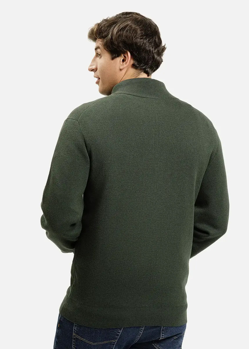 Meski Sweter Rozpinany Zielony Sweter Cross Jeans - 34268-387