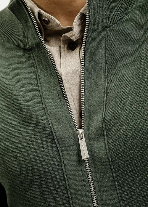 Meski Sweter Rozpinany Zielony Sweter Cross Jeans - 34268-387