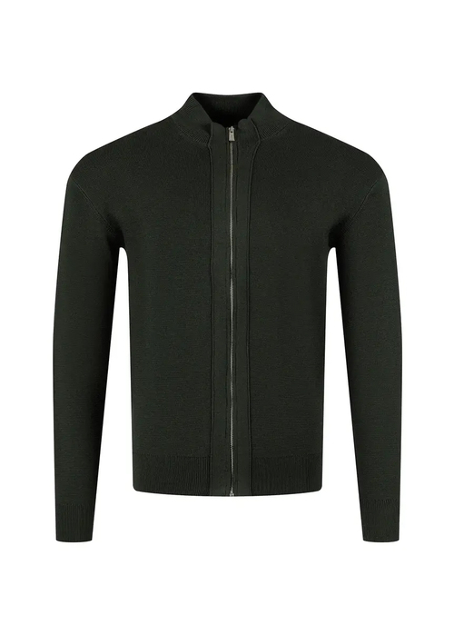 Meski Sweter Rozpinany Zielony Sweter Cross Jeans - 34268-387