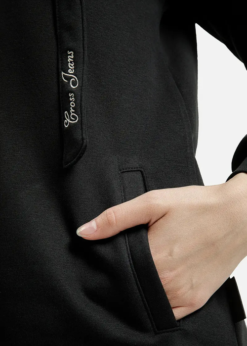 Bluza Damska Cross Jeans Hoodie Sweatshirt Black - 65471-020