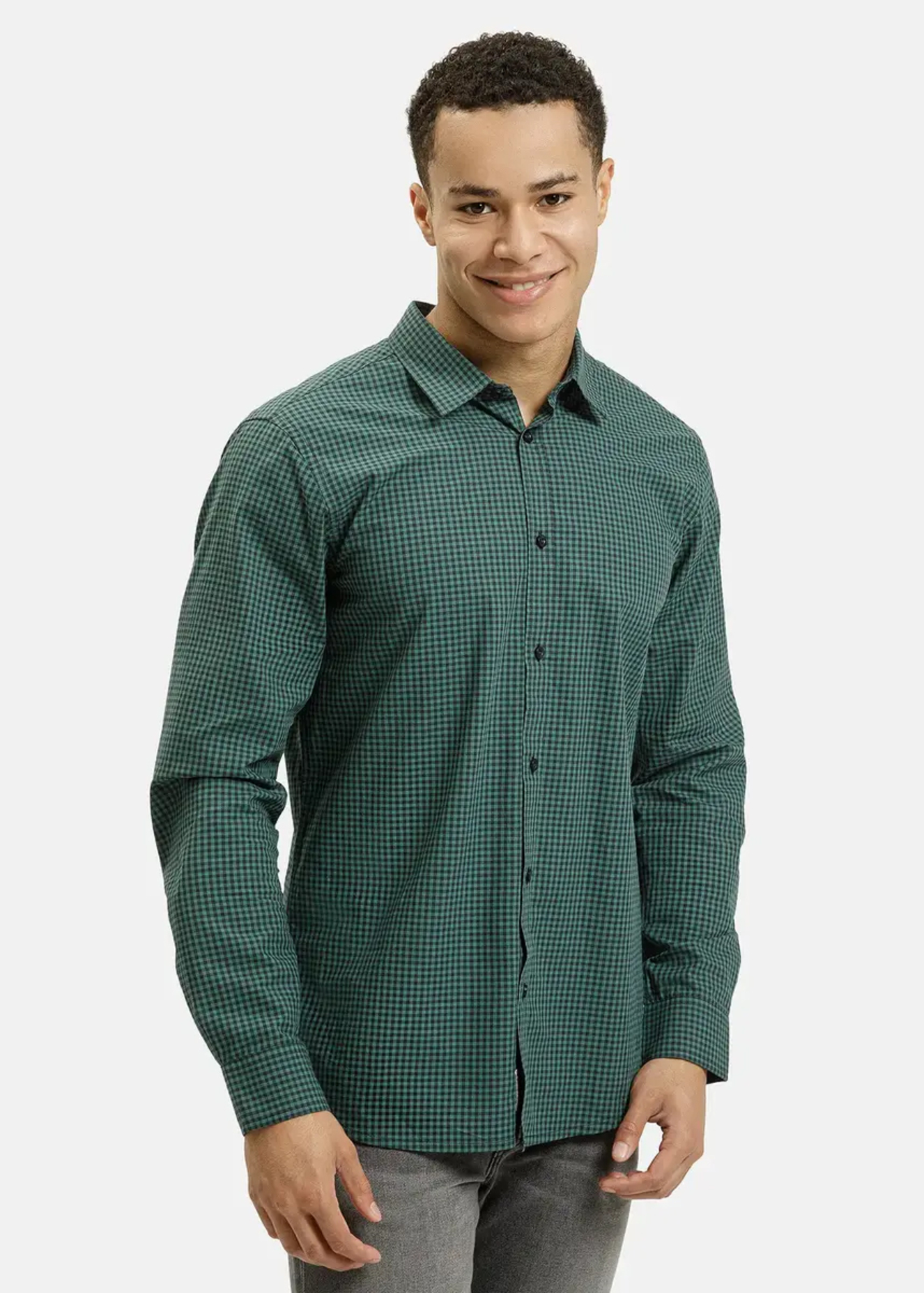 Meska Koszula Materialowe Meska Koszula W Kratke Cross Jeans - 35619-027