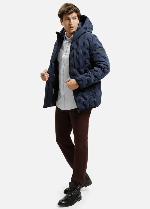 Meska Koszula Materialowe Jasnoniebieska Koszula Cross Jeans - 35624-283