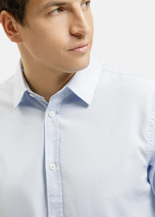 Meska Koszula Materialowe Jasnoniebieska Koszula Cross Jeans - 35624-283