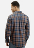 Meska Koszula Materialowe Koszula W Krate Cross Jeans W Kolorze Navy Check - 35626-001