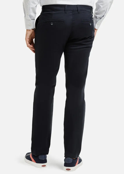 Meskie Spodnie Materialowe Ciemnoniebieskie Chinosy Cross Jeans - F-194-736