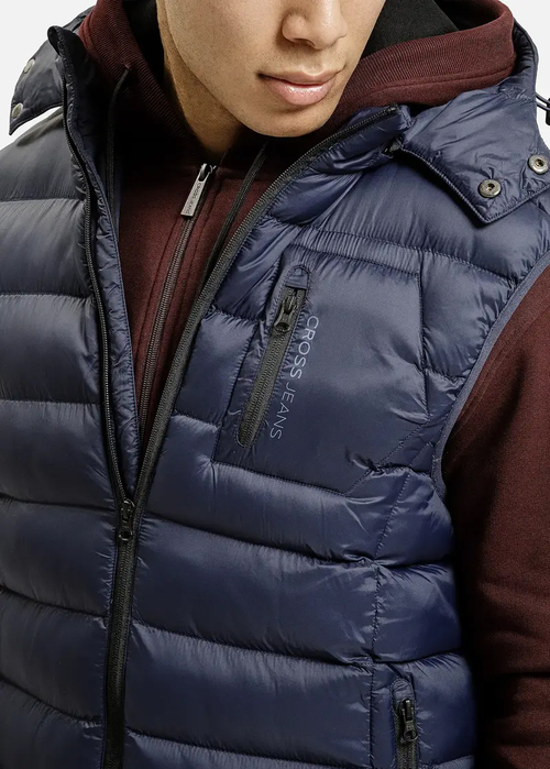 Mski Bezrkawnik Cross Jeans Vest Navy 001 - 40300-001