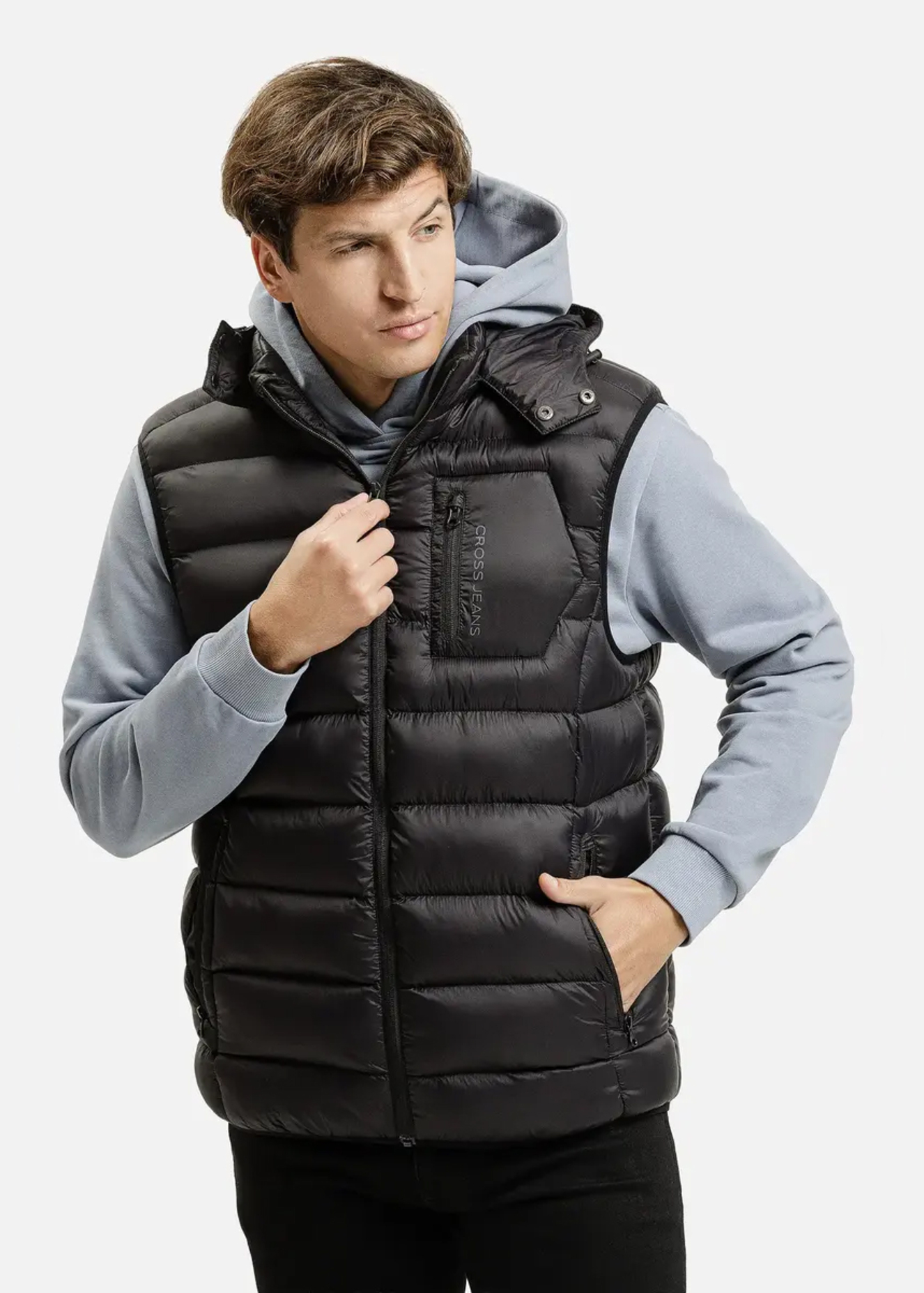Cross Jeans Vest Black 020 - 40300-020 Cross Jeans Vest Black 020 - 40300-020
