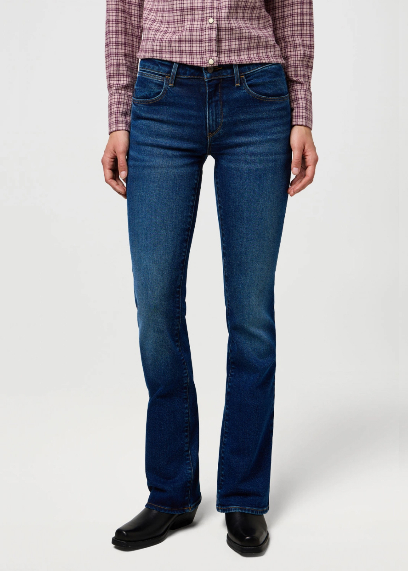 Damskie Spodnie Dzinsowe Wrangler Bootcut Misty Moonstone - 112372999