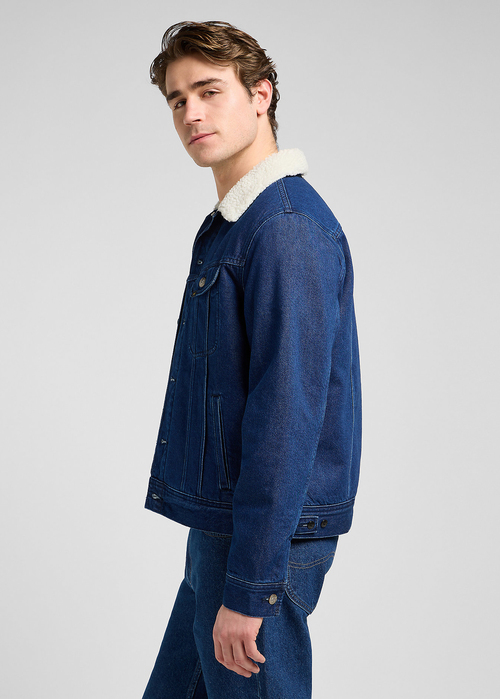Meska Kurtka Dzinsowa Lee Sherpa Jacket Save It - 112370428