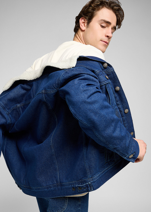 Meska Kurtka Dzinsowa Lee Sherpa Jacket Save It - 112370428