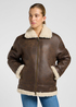 Damska Kurtka Zimowa Lee Aviator Jacket Luxe Brown - 112371079