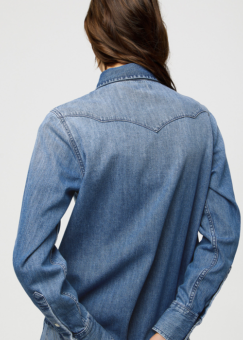 Damska Koszula Dzinsowa Wrangler Heritage Shirt Light Hand - 112373227