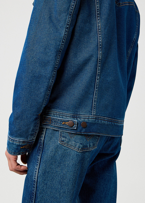 Meska Kurtka Dzinsowa Wrangler Sherpa Classic Jacket Mid Stone - 112371440