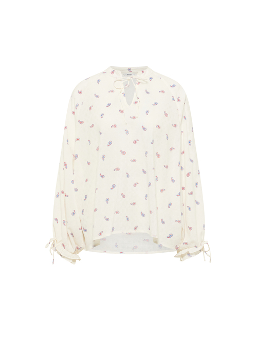 Damska Koszula Materialowa Mustang Bellflower Petit Paisley - 1016730-12765