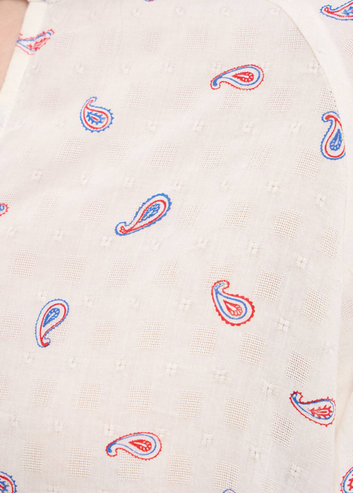 Damska Koszula Materialowa Mustang Bellflower Petit Paisley - 1016730-12765