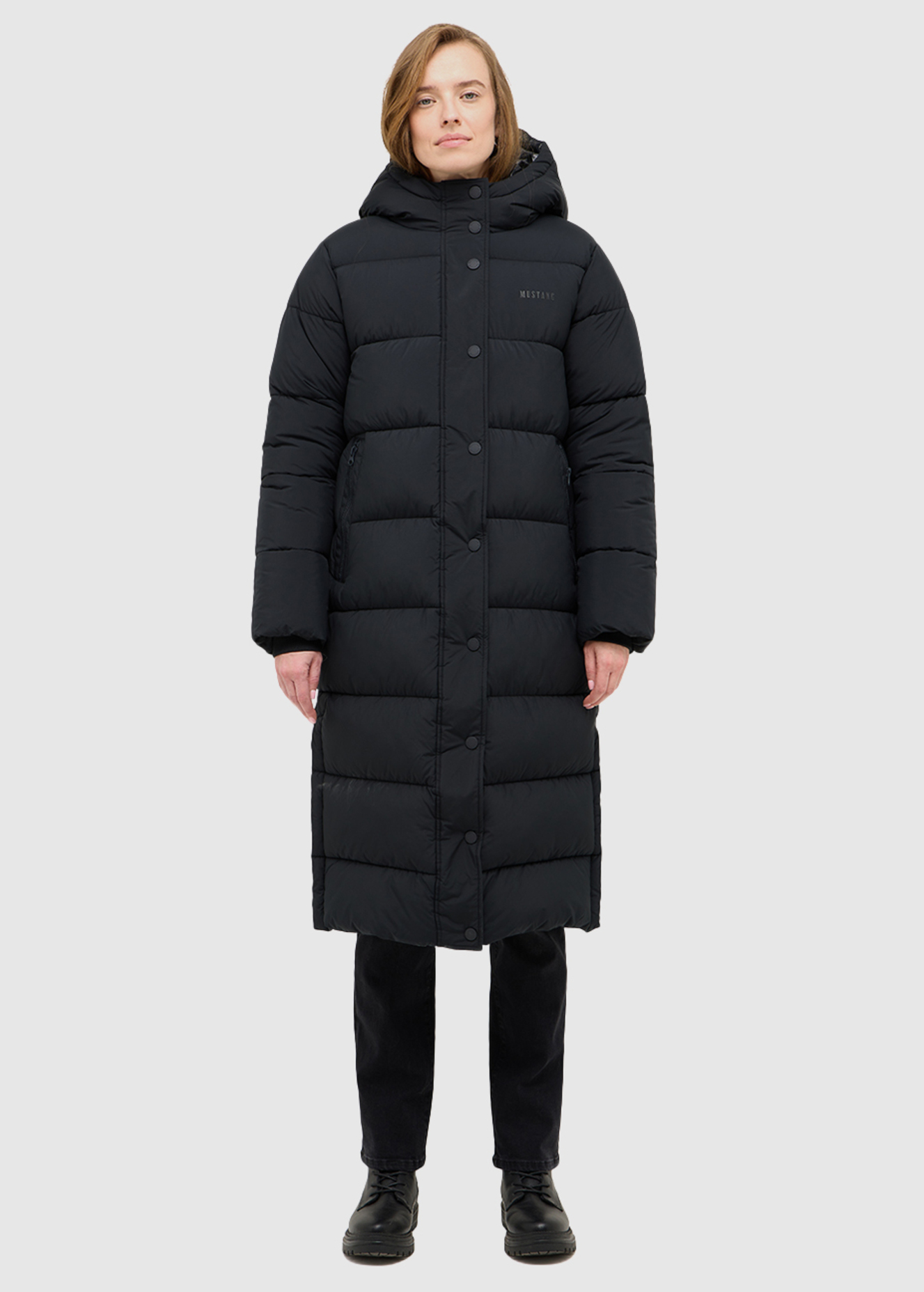 Damska Kurtka Zimowa Mustang Crystal City Black Beauty - 1016746-4185