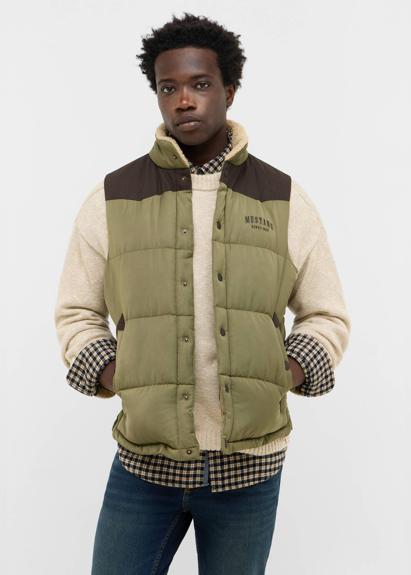 Meski Bezrekawnik Mustang Dublin Ivy Green - 1016901-6421