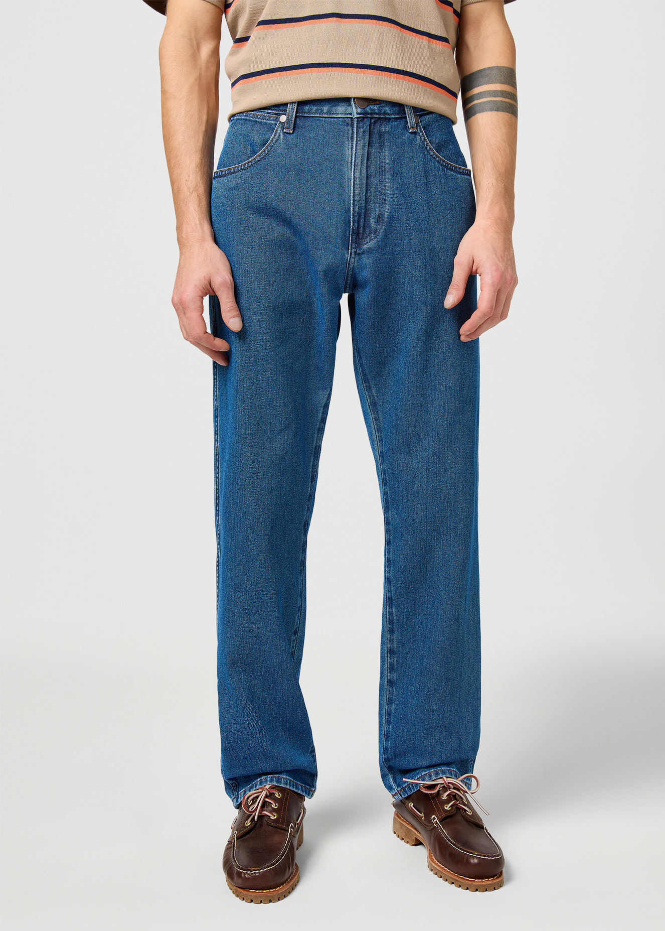 Meskie Spodnie Dzinsowe Wrangler Frontier Dark Stone - 112362451