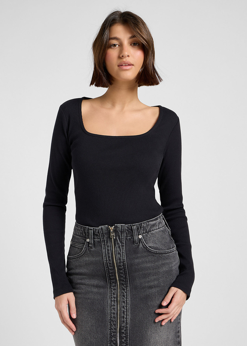 Lee Long Sleeve Square Neck - Black 112370951