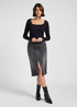 Lee Long Sleeve Square Neck Black - 112370951
