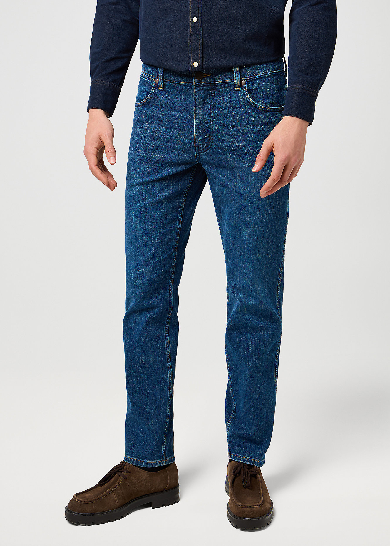 Meskie Spodnie Dzinsowe Wrangler Greensboro Coastal Scout - 112371010