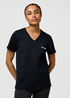 Damski T Shirt Wrangler V Neck Tee Black - 112371127