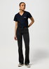 Damski T Shirt Wrangler V Neck Tee Black - 112371127
