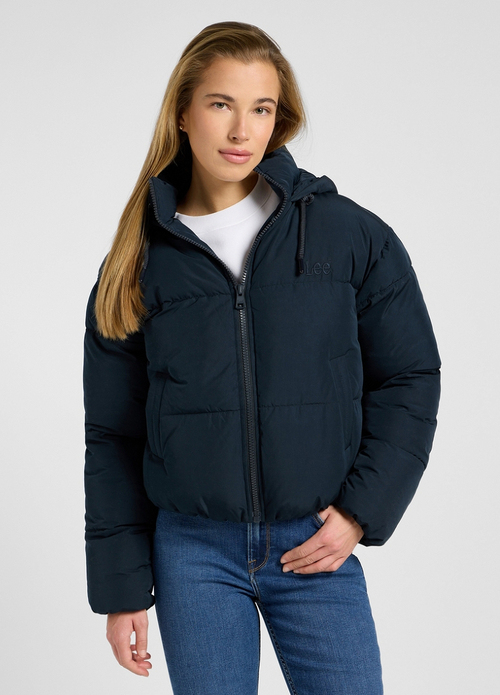 Lee Hooded Puffer Jacket Unionall Black 112371007