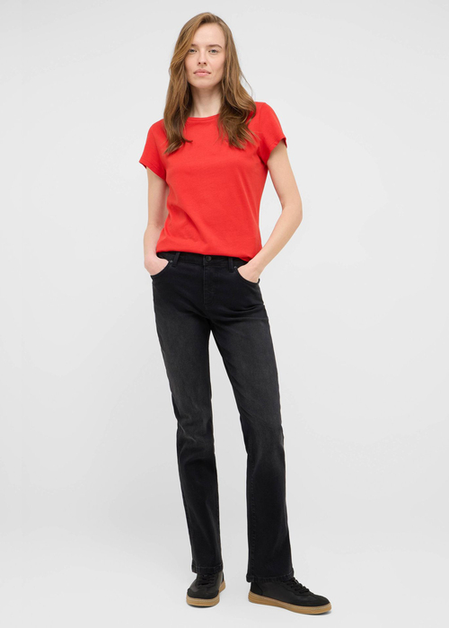 Damskie Spodnie Dzinsowe Mustang Crosby Relaxed Straight Denim Black - 1016926-4000-841