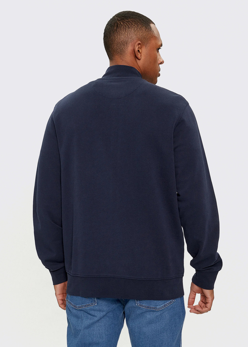 Meska Bluza Wrangler Funnel Neck Zip Navy - 112350547