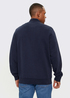 Meska Bluza Wrangler Funnel Neck Zip Navy - 112350547