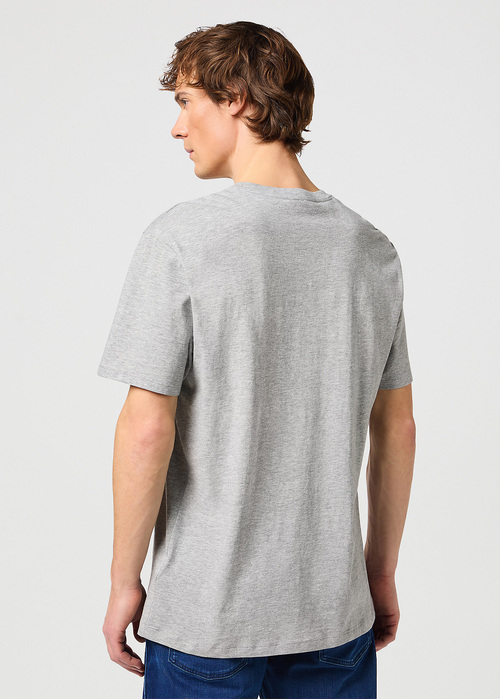 Mski T Shirt Wrangler 2 Pack Tee Mid Grey Mel