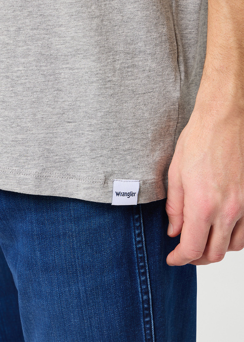 Mski T Shirt Wrangler 2 Pack Tee Mid Grey Mel