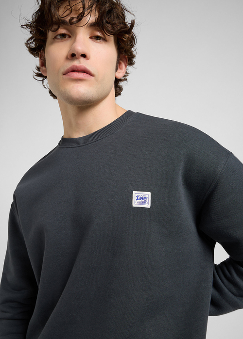 Meska Bluza Lee Workwear Sweatshirt Washed Black - 112372312