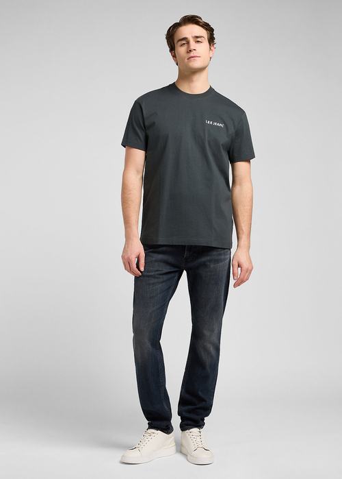 Meski T Shirt Lee Short Sleeve Tee Washed Black - 112370522