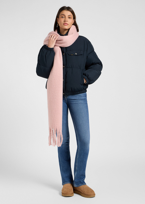 Damska Kurtka Zimowa Lee Rider Puffer Jacket Black - 112370872