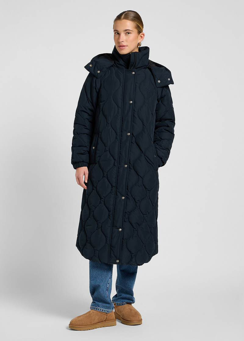 Damska Kurtka Zimowa Lee Long Puffer Unionall Black - 112371005