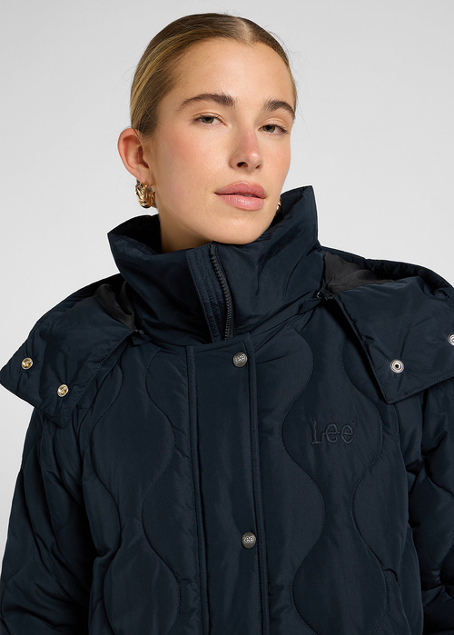Damska Kurtka Zimowa Lee Long Puffer Unionall Black - 112371005