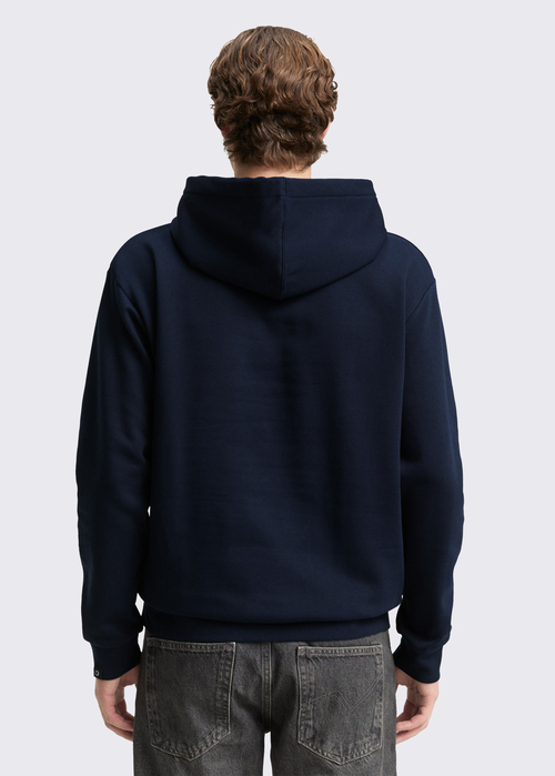 Meska Bluza Tom Tailor Hoodie Sweatshirt With Logo Sky Captain Blue - 1049017-10668