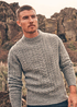 Mski Sweter Wrangler Cable Knit Sweater Grey Heather - 112371666