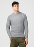 Mski Sweter Wrangler Cable Knit Sweater Grey Heather - 112371666