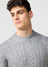 Meski Sweter Wrangler Cable Knit Sweater Grey Heather - 112371666