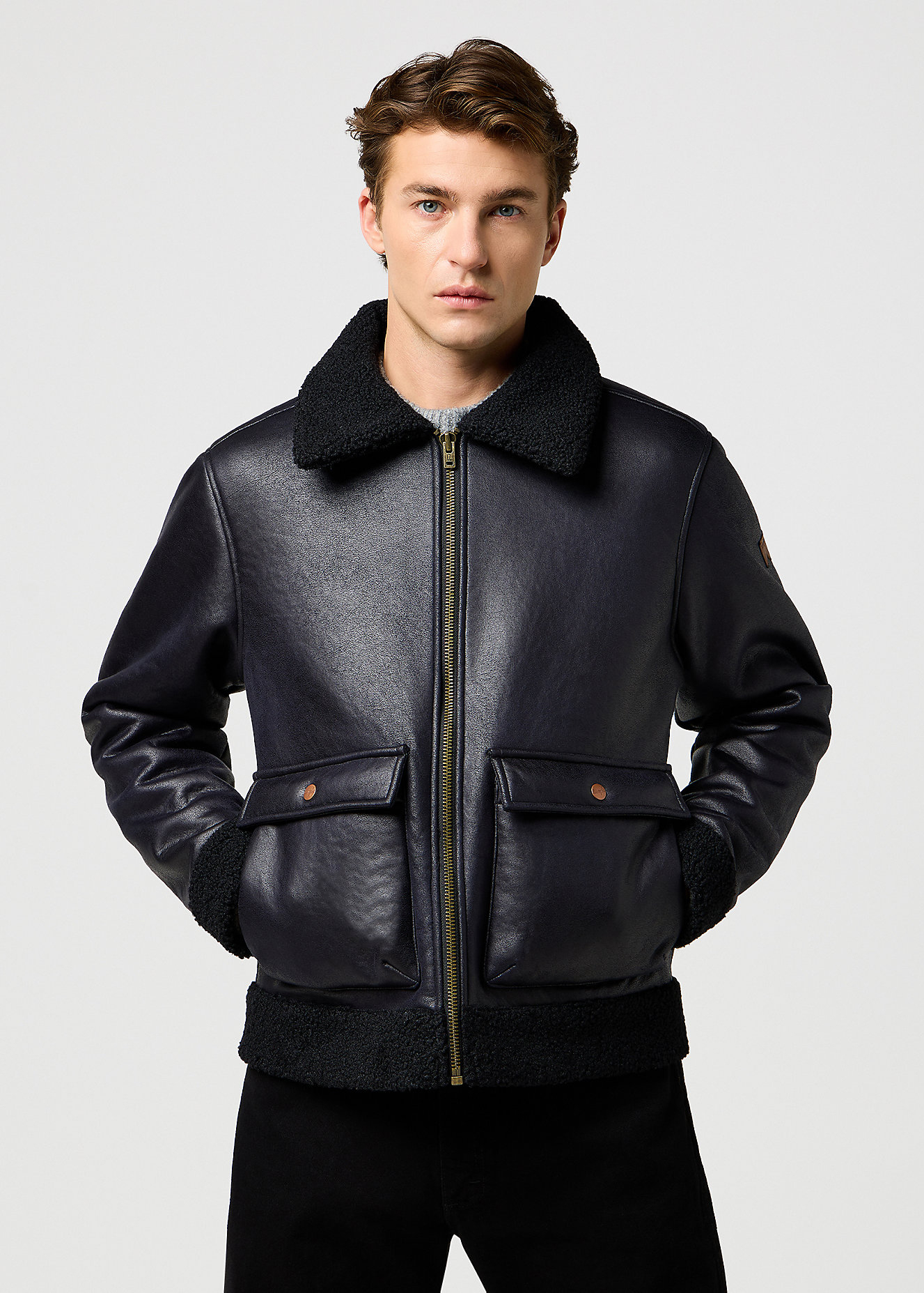 Wrangler Shearling Jacket Black - 112371854 Wrangler Shearling Jacket Black - 112371854