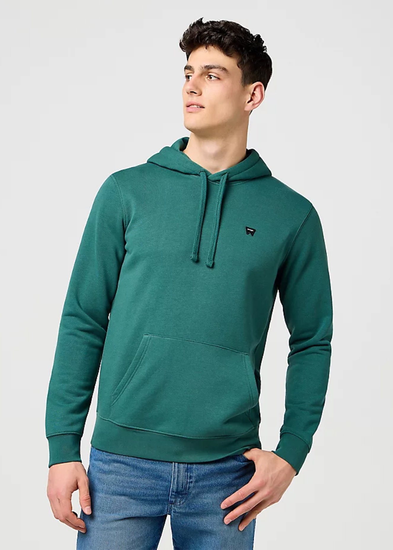 Mska Bluza Wrangler Sign Off Hoodie Bistro Green - 112371458