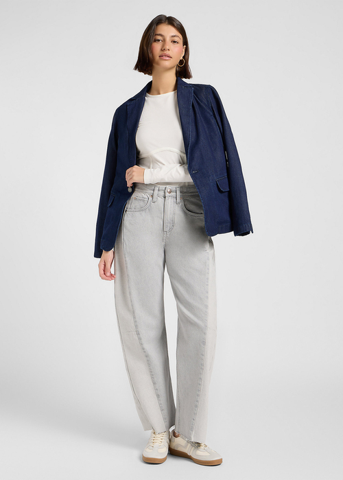 Koszulka Z Dlugim Rekawem Lee Corset Top Ecru - 112370971