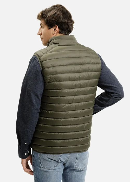 Meski Bezrekawnik Zielony Pikowany Bezrekawnik Cross Jeans - 40302-002