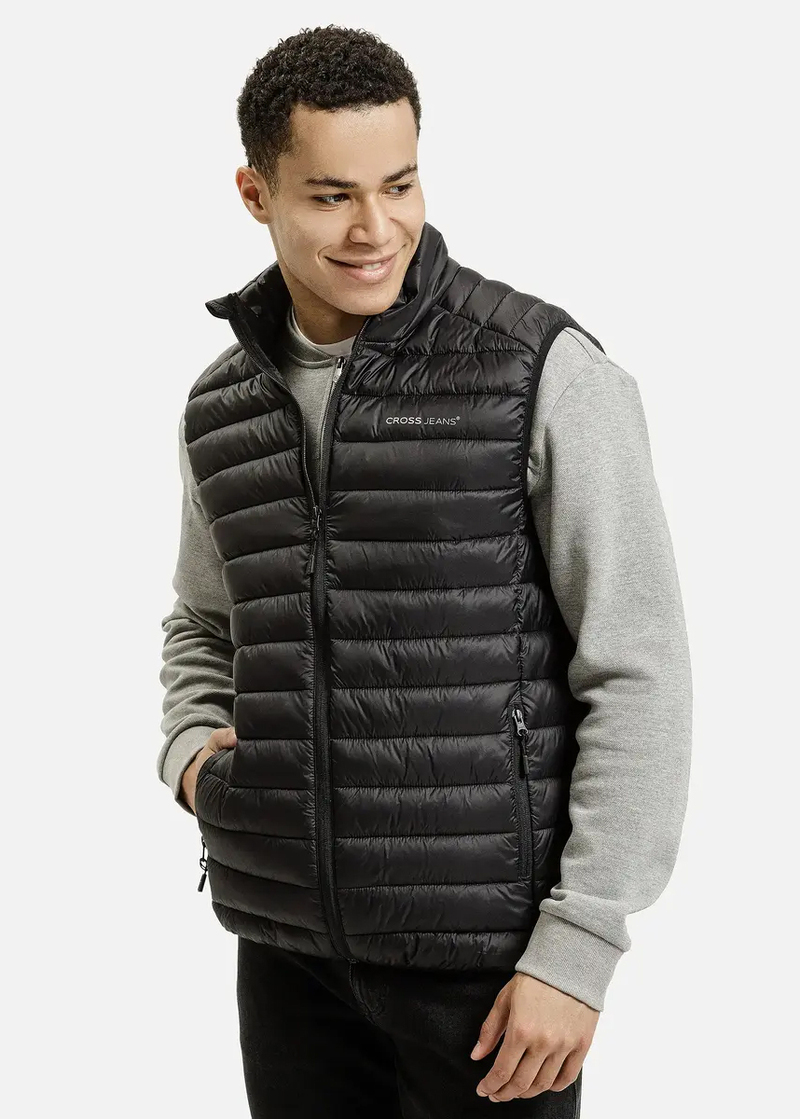 Meski Bezrekawnik Czarny Meski Bezrekawnik Cross Jeans - 40302-020